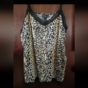 Animal Print Camisole/Tank Top, Size 2X